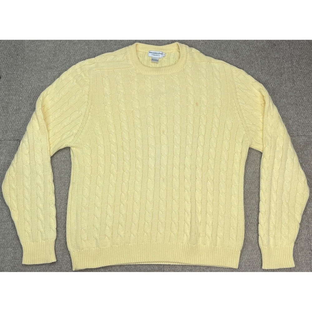 Abercrombie & Fitch Cable Knit Vintage Men's Long Sleeve Sweater Size Large‎